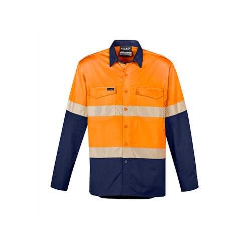 Mens Rugged Cooling Hi Vis Segmented Tape L/S Shirt | ZW229