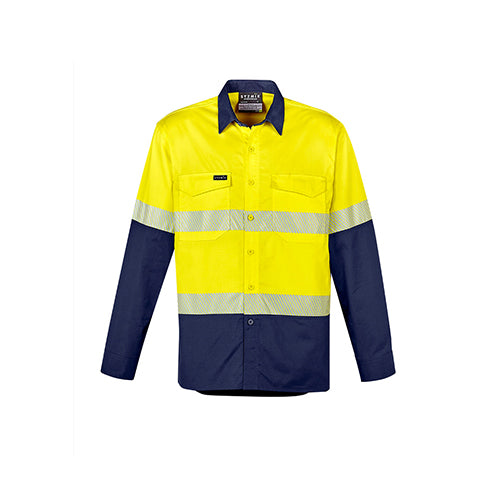Mens Rugged Cooling Hi Vis Segmented Tape L/S Shirt | ZW229
