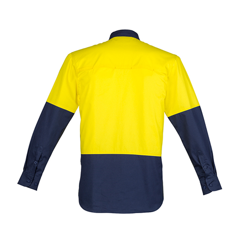 Mens Hi Vis Closed Front Long Sleeve Shirt | ZW560