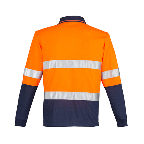 Mens Hi Vis Spliced Long Sleeve Polo (Hoop Taped) | ZH235