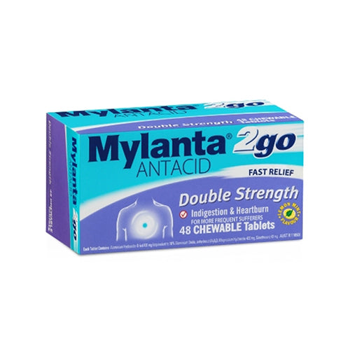 Mylanta Tablets Double Strength Antacid | Pack of 48