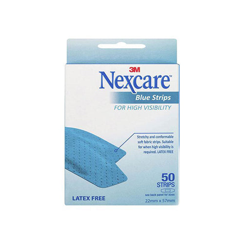 Nexcare Blue Strips Plasters | Box of 50