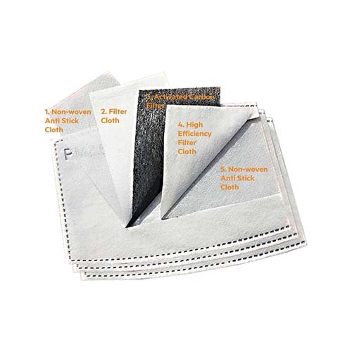 Activated Carbon Filter Pack of 10  for Masks | PM-25