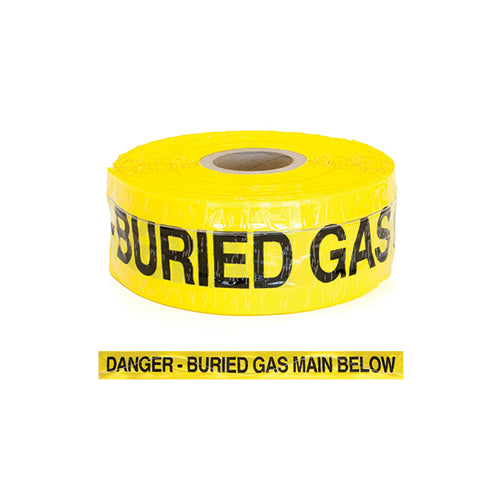 Danger Buried Gas Detectable Wire Trench Tape