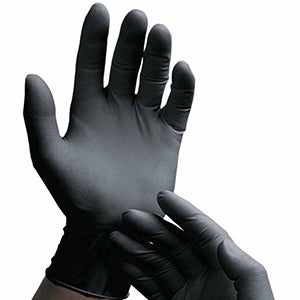 Selfgard 346L Nitrile Black Gloves - box of 100