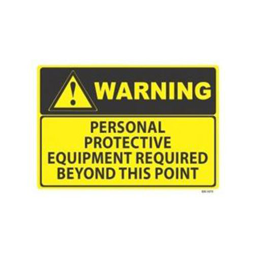 Warning Protective Equipment Required Sign | Large