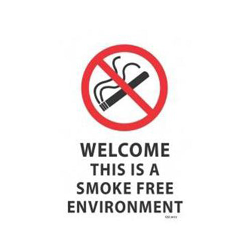 Welcome This Is A Smoke Free Environment Sign | 240mm x 340mm
