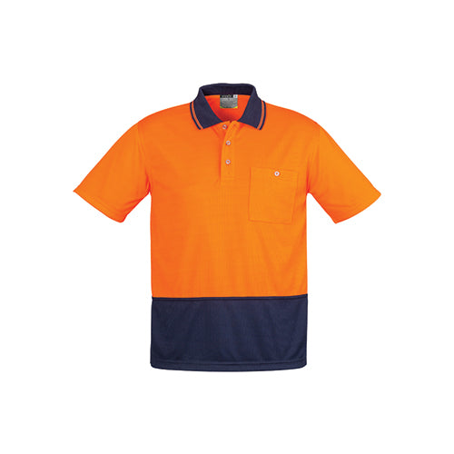 Unisex Hi Vis Basic Short Sleeve Spliced Polo | ZH231