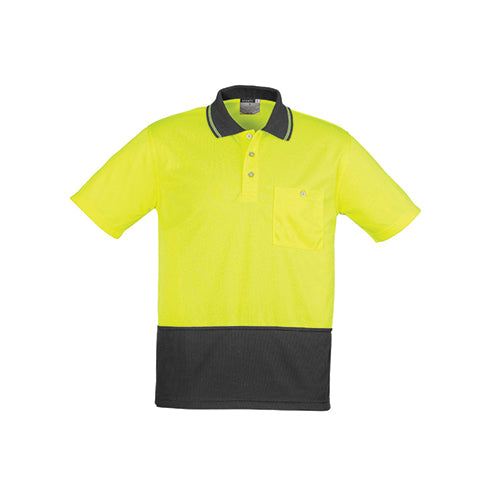 Unisex Hi Vis Basic Short Sleeve Spliced Polo | ZH231