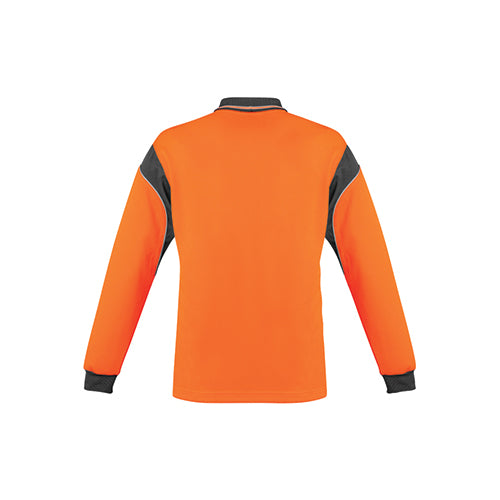 Mens Hi Vis Aztec Long Sleeve Polo | ZH249