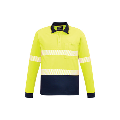 Unisex Hi Vis Segmented Long Sleeve Polo (Hoop Taped) | ZH530