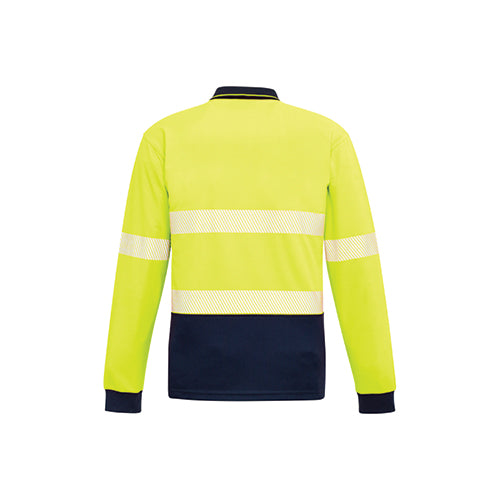 Unisex Hi Vis Segmented Long Sleeve Polo (Hoop Taped) | ZH530
