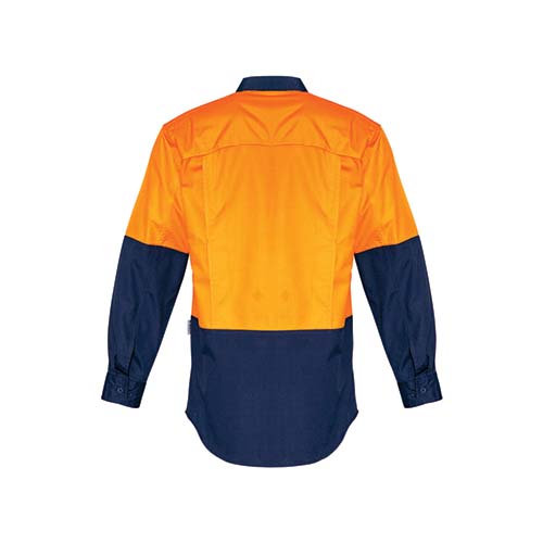 Mens Rugged Cooling Hi Vis Spliced Long Sleeve Shirt | ZW128