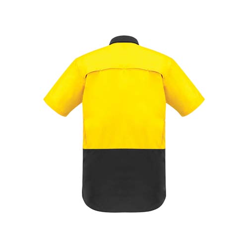 Mens Rugged Cooling Hi Vis Spliced Short Sleeve Shirt | ZW815