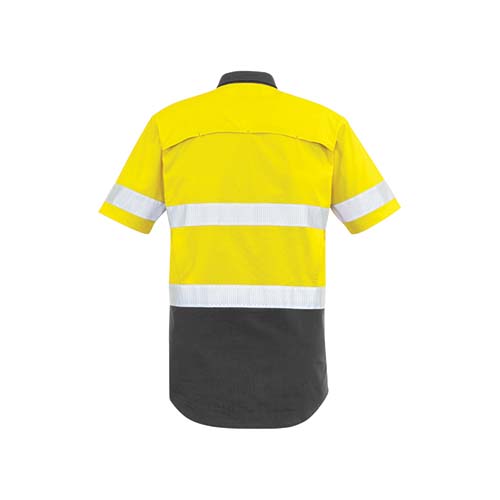 Mens Rugged Cooling Taped Hi Vis Spliced Short Sleeve Shirt | ZW835