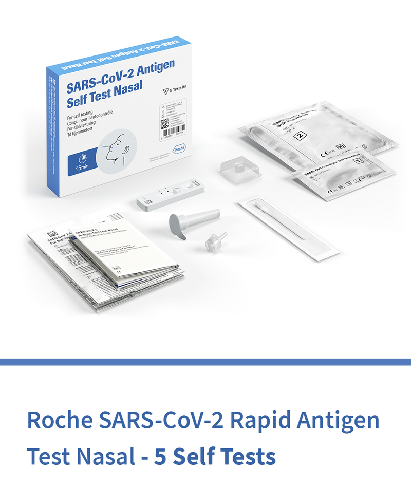 Roche SARS-CoV-2 Rapid Antigen Test Nasal - 5 Self Tests